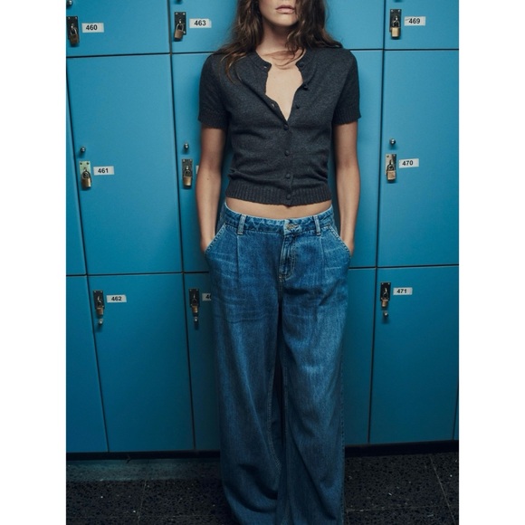 Zara | front pleat wide leg jeans - Picture 15 of 15